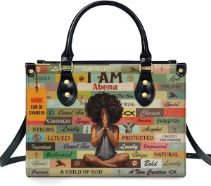 Personalized Leather Handbag For Black African