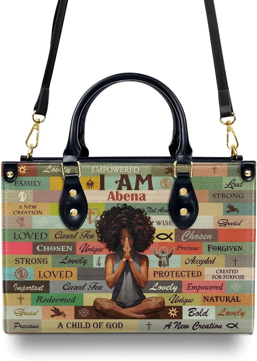 Personalized Leather Handbag For Black African