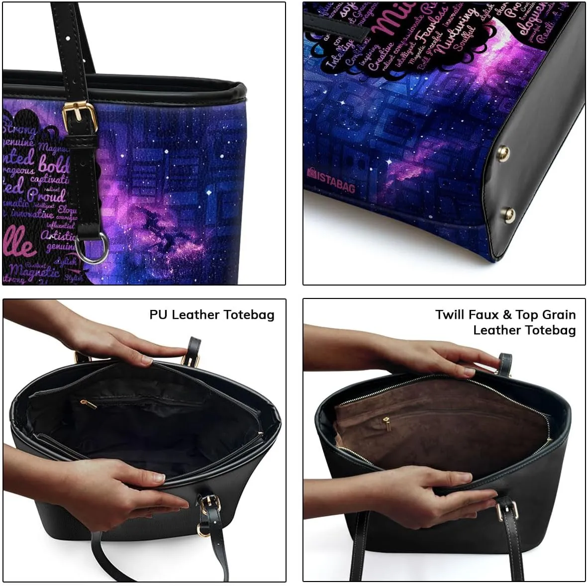 Personalized Leather Tote Bag For Black African Women