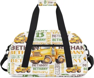Personalized Mon-Ster Truck Sports Duffel Bag for Women Men, Custom Travel Gym Bags Birthday Gifts with Name, Mon-Ster Truck Overnight Weekender Bag