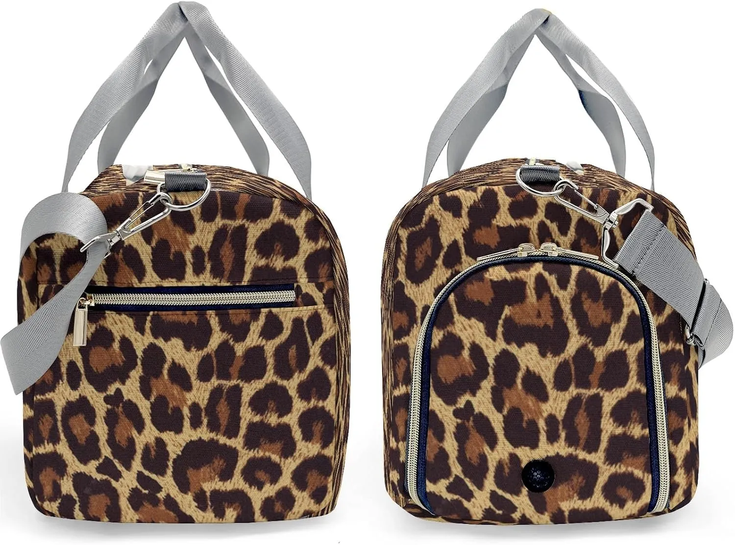 Personalized Name Duffel Bag Leopard Fur Print Ultimate Travel Bags: Your Companion for Every Adventure