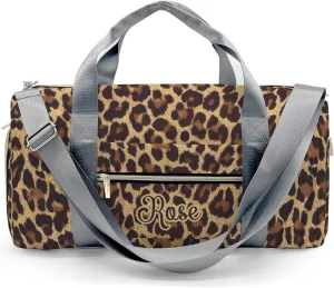 Personalized Name Duffel Bag Leopard Fur Print Ultimate Travel Bags: Your Companion for Every Adventure