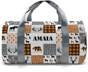 Personalized Name Duffel Bag Woodland Deer Bear Wolf Forest Ultimate Travel Bags: Your Companion for Every Adventure