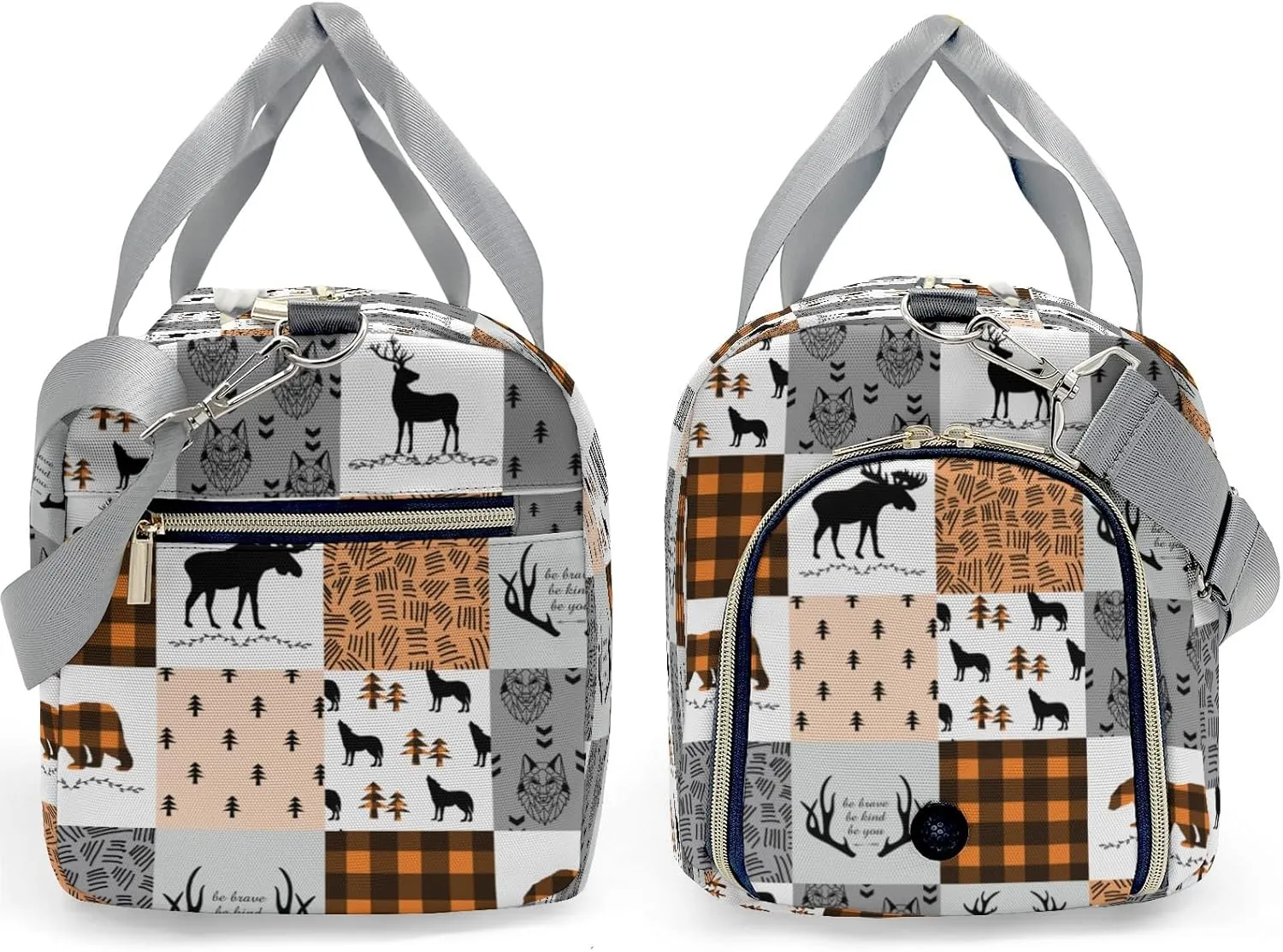Personalized Name Duffel Bag Woodland Deer Bear Wolf Forest Ultimate Travel Bags: Your Companion for Every Adventure