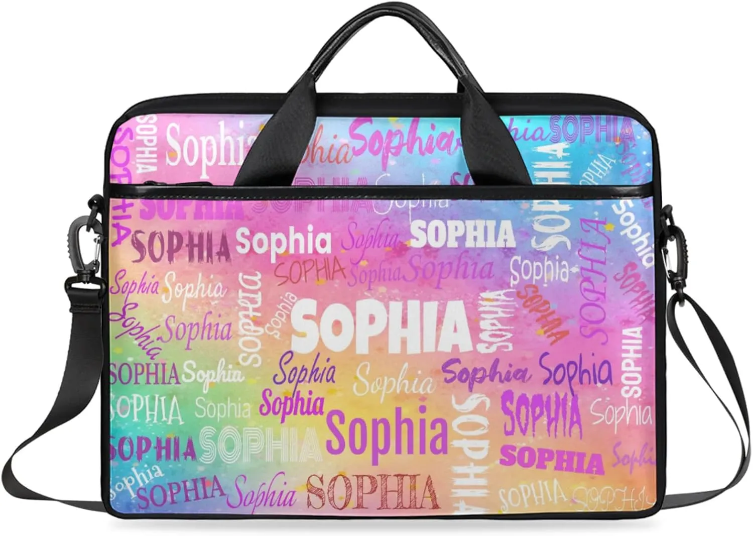 Personalized Name Laptop Bags, Custom Text Laptop Case Shoulder Bag, Computer Bags