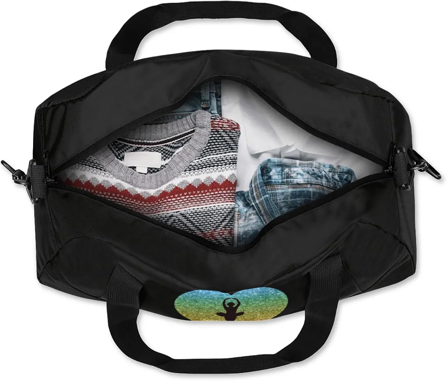 Personalized Sport Duffel Bag Custom Ballet Sports Bag with Name Travel Overnight Shoulder Bags Customized Gifts for Women Men, Green Orange