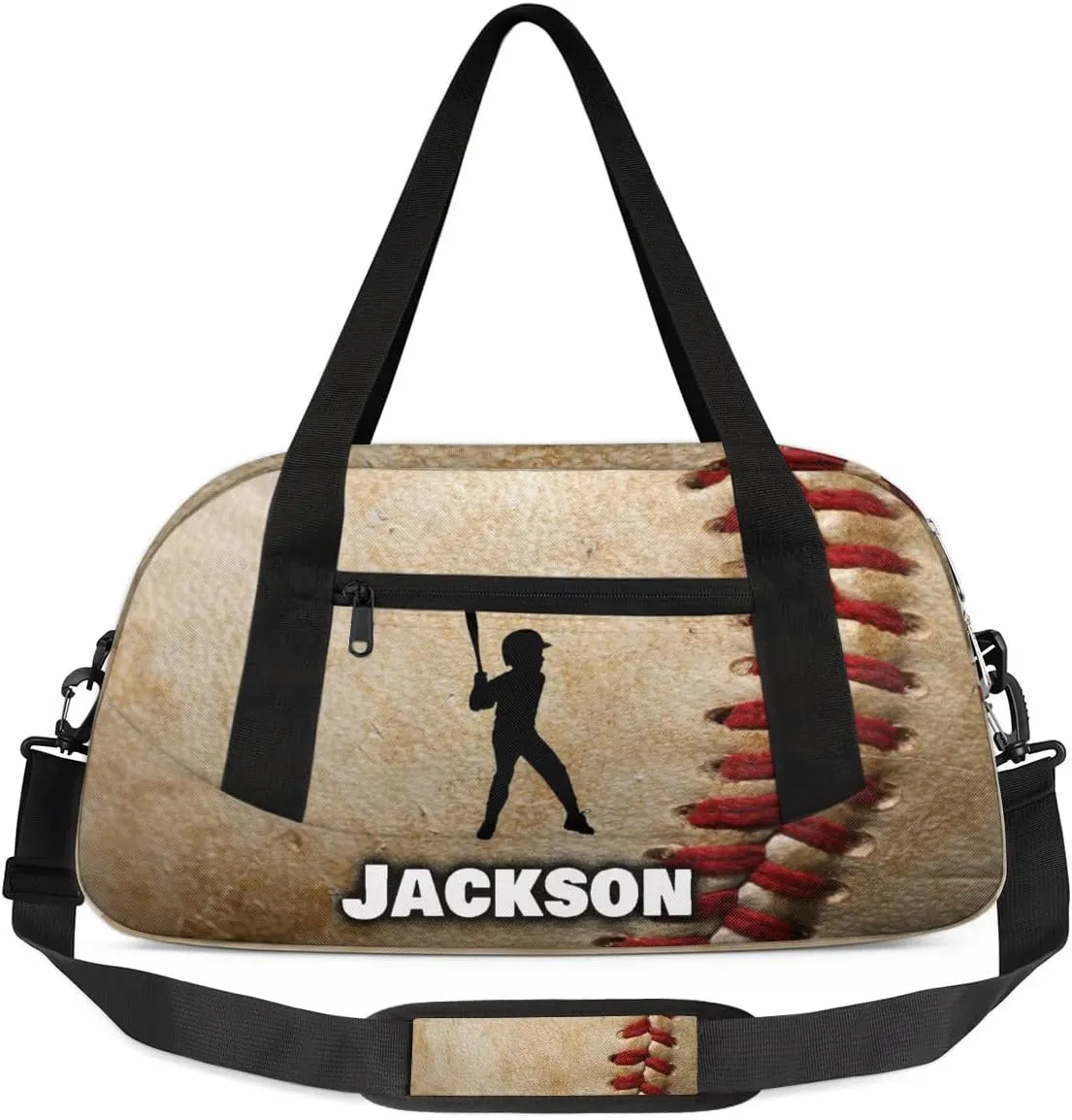 Personalized Sport Duffle Bag for Boys Girls, Custom Baseball Theme 1 Kids Duffle Bag Gym Bag with Name, Travel Duffel Bag Overnight Weekender Bag, Customized Kids Gifts
