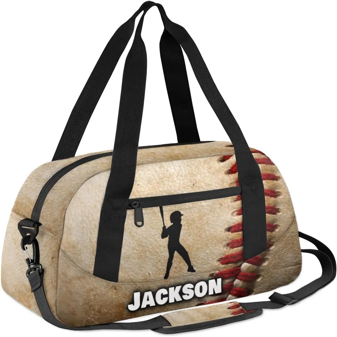 Personalized Sport Duffle Bag for Boys Girls, Custom Baseball Theme 1 Kids Duffle Bag Gym Bag with Name, Travel Duffel Bag Overnight Weekender Bag, Customized Kids Gifts