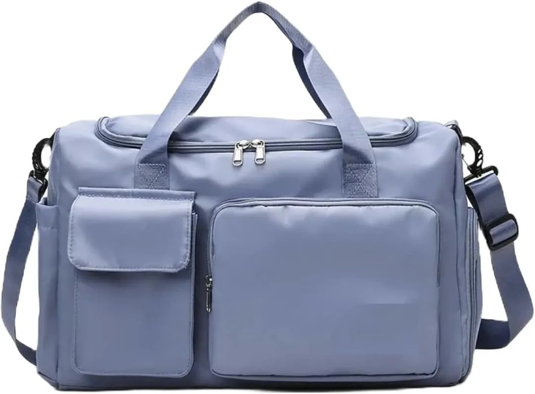 Personalized Sports Bag - Custom Gym Bag, Cheer Bag, Weekender Bag, Duffle Bags Personalized for Men, Women - Personalized Duffel Bag with Name (Light Green with your text and logo)
