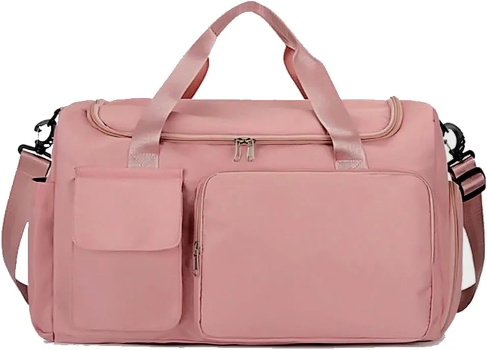 Personalized Sports Bag - Custom Gym Bag, Cheer Bag, Weekender Bag, Duffle Bags Personalized for Men, Women - Personalized Duffel Bag with Name (Pink)