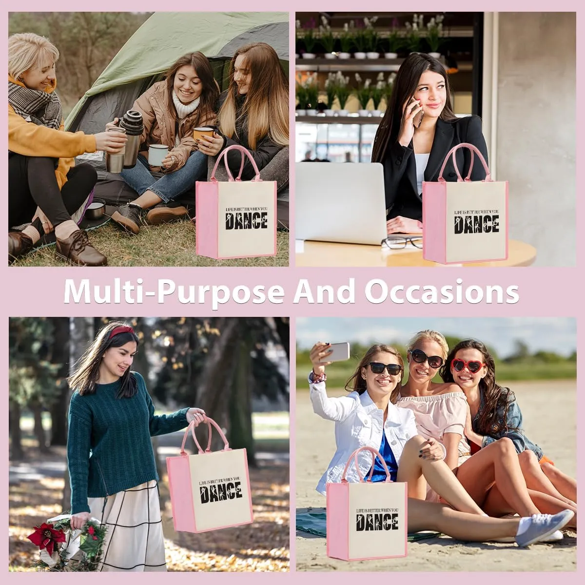 Personalized Tote for Women - Girls Weekend Cheaper Beach Canvas Bag, Funny Weekender for Girls Trip