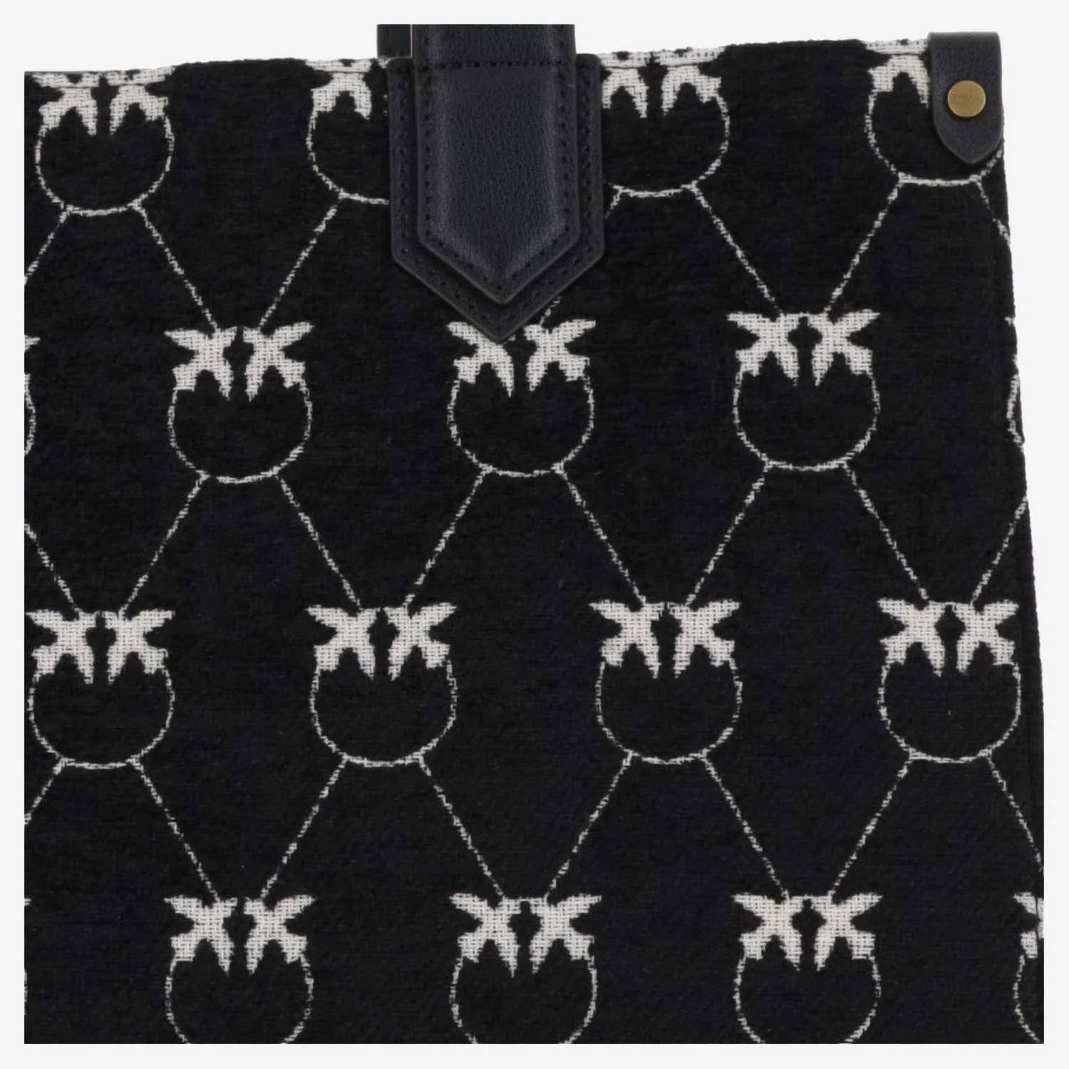 Pinko Monogrammed Chenille Tote Bag