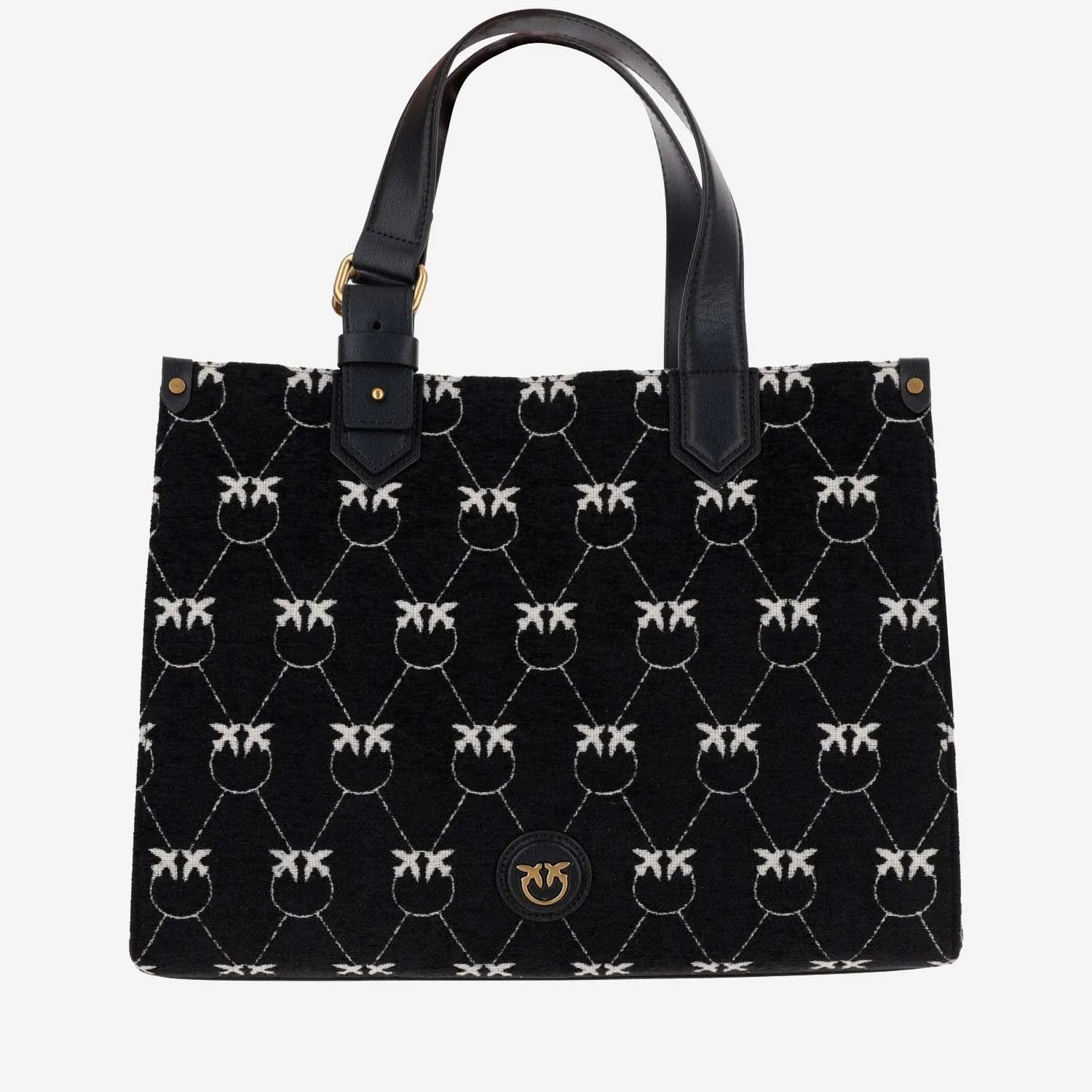 Pinko Monogrammed Chenille Tote Bag