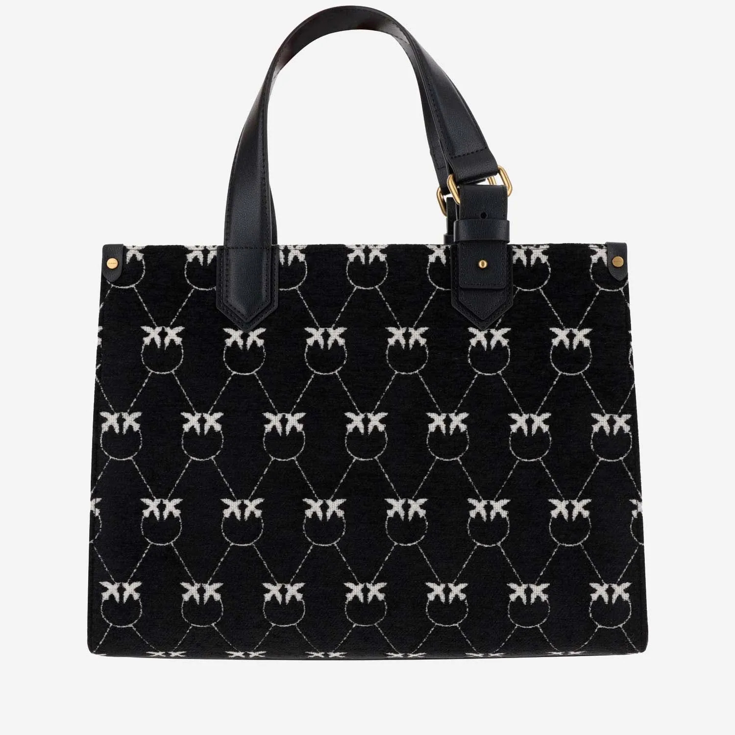 Pinko Monogrammed Chenille Tote Bag