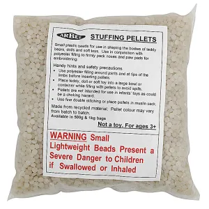 PLASTIC STUFFING PELLETS WHITE 1KG