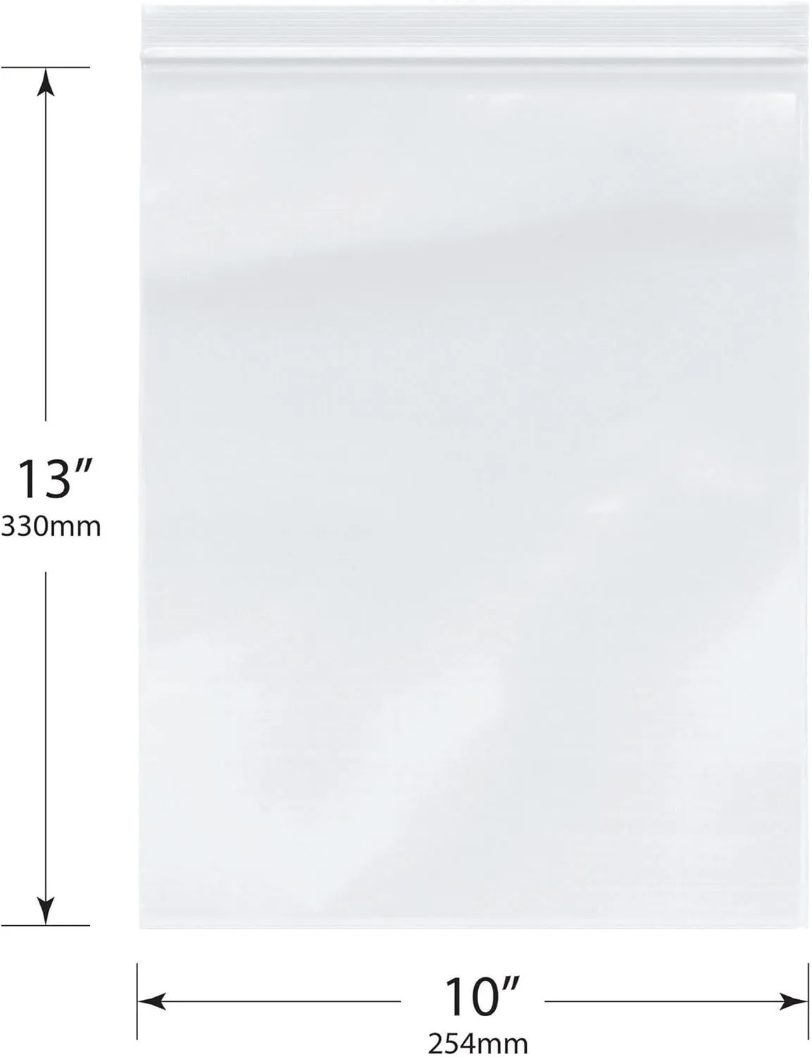 Plymor 10" x 13" (Pack of 500), 4 Mil Heavy Duty Zipper Reclosable Plastic Bags