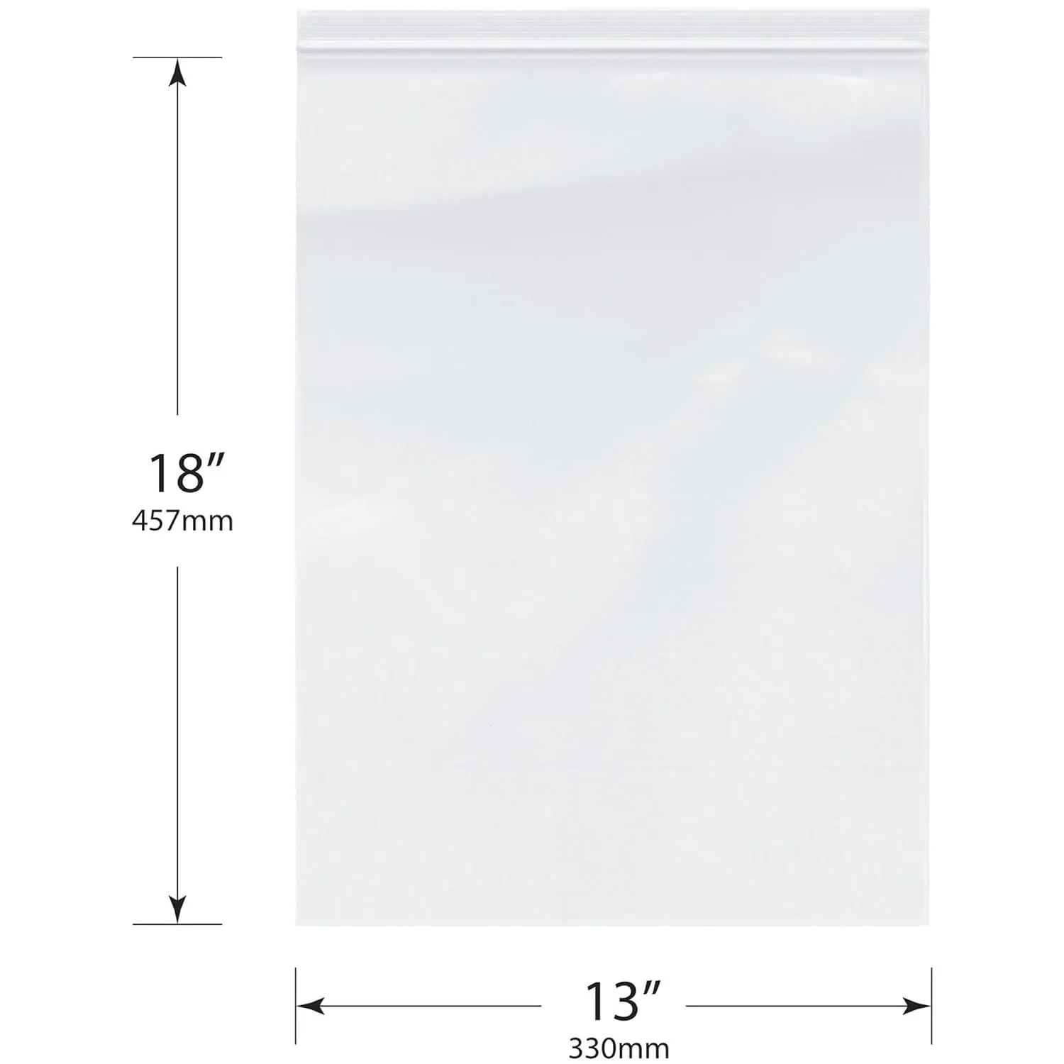 Plymor 13" x 18" (Pack of 200), 4 Mil Heavy Duty Zipper Reclosable Plastic Bags