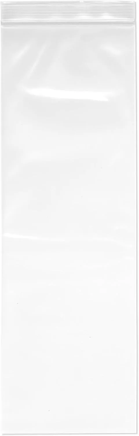 Plymor 4" x 12" (Pack of 100), 4 Mil Heavy Duty Zipper Reclosable Plastic Bags