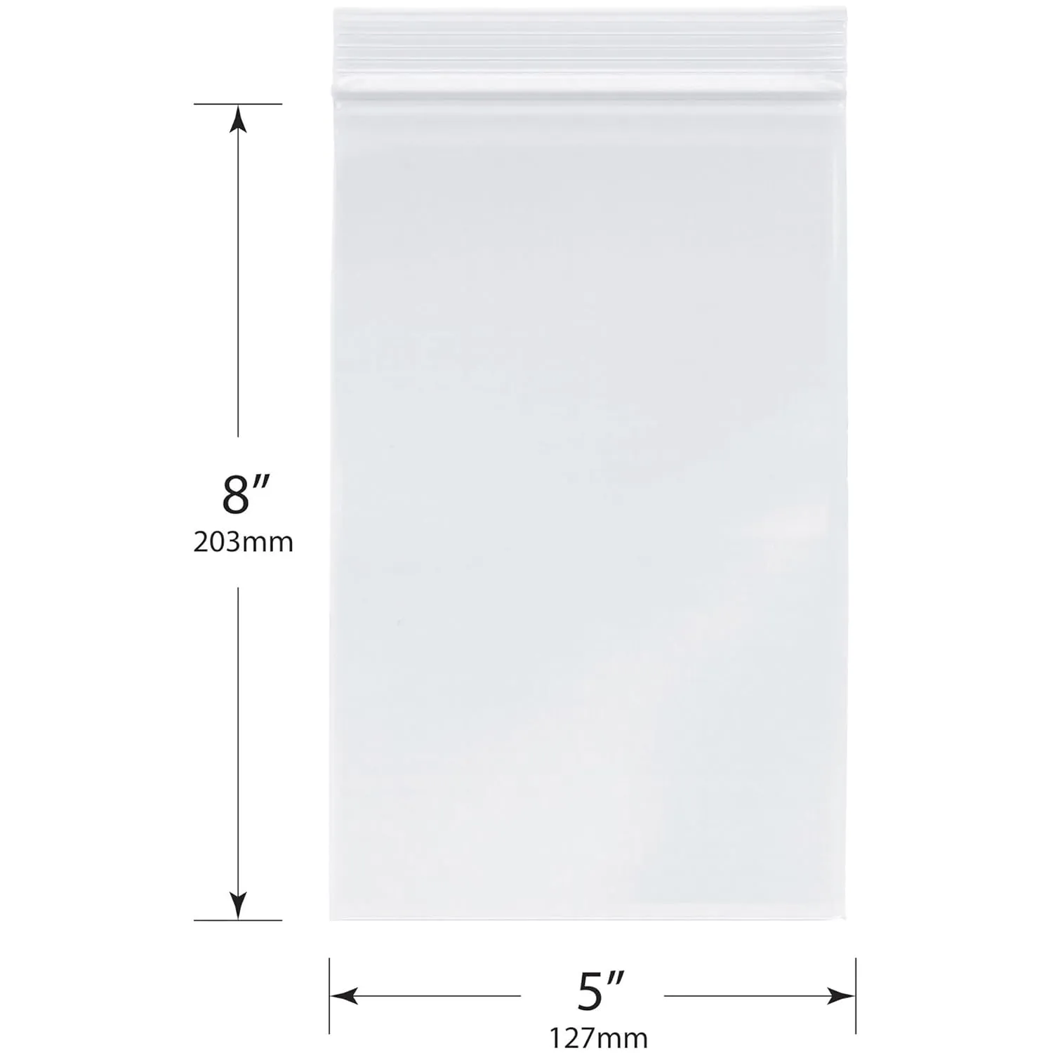 Plymor 5" x 8" (100), 6" x 10" (100), 9" x 12" (100), 4 Mil Variety Pack Heavy Duty Zipper Reclosable Plastic Bags