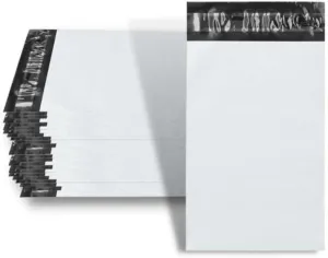 Poly Mailer Shipping Bags, 12x15.5 Inch, 1000 Pack, Soft Envelope Mailers, White, Seal and Peel Strip