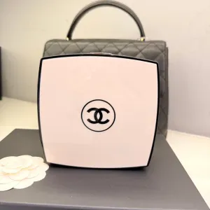 Preloved Chanel Limited Box Bag in Grey Leather