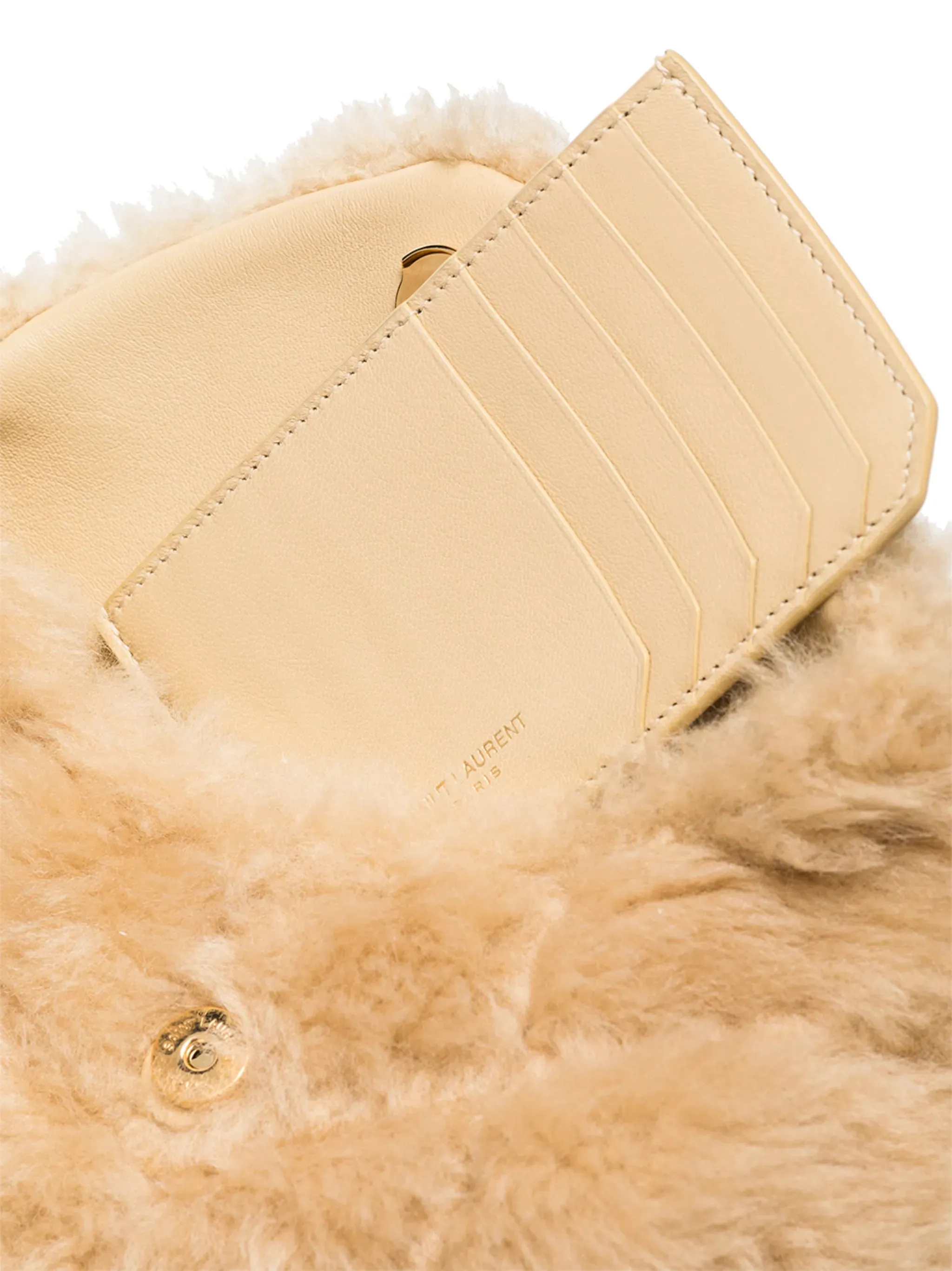 Puffer Referral discount shearling clutch Unique