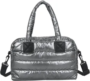 Puffer Tote Bag for Women, Quilted Cotton Padded Designer Handbag, Winter Down Padded Shoulder Bag