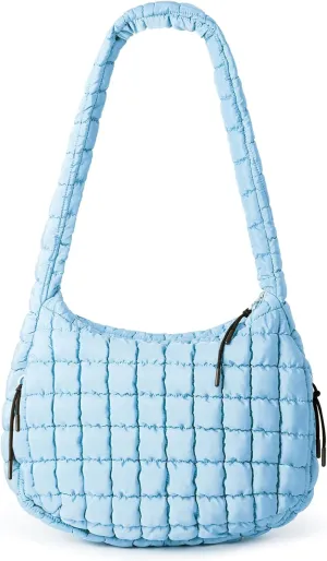 Puffer Tote Bag for Women, Quilted Tote Bag Puffer Bag, Large Quilted Crossbody Bags Carryall Bag, Hobo Bags for Travel
