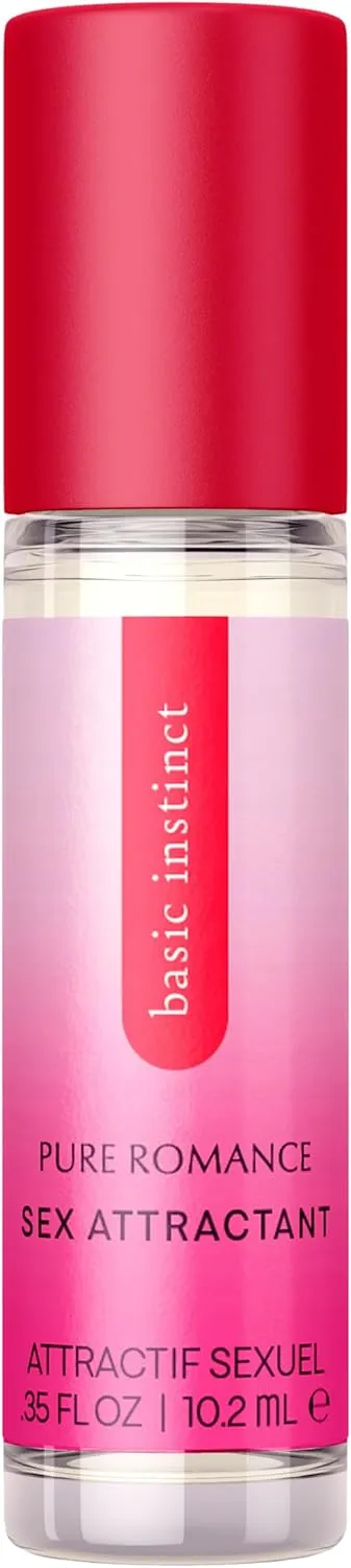 Pure Romance Basic Instinct Pheromone Perfume for Women – Enhanced Long Lasting Roll-On Oil – Attract Men – Travel-Ready, .35 Fl Oz
