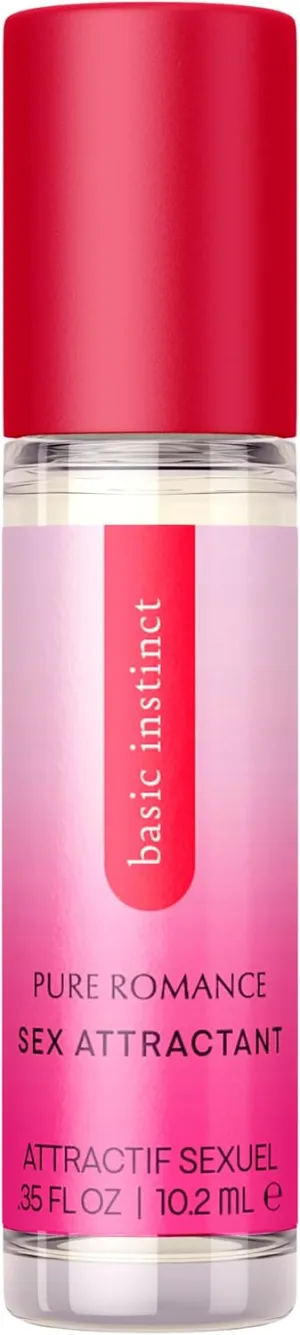 Pure Romance Basic Instinct Pheromone Perfume for Women – Enhanced Long Lasting Roll-On Oil – Attract Men – Travel-Ready, .35 Fl Oz