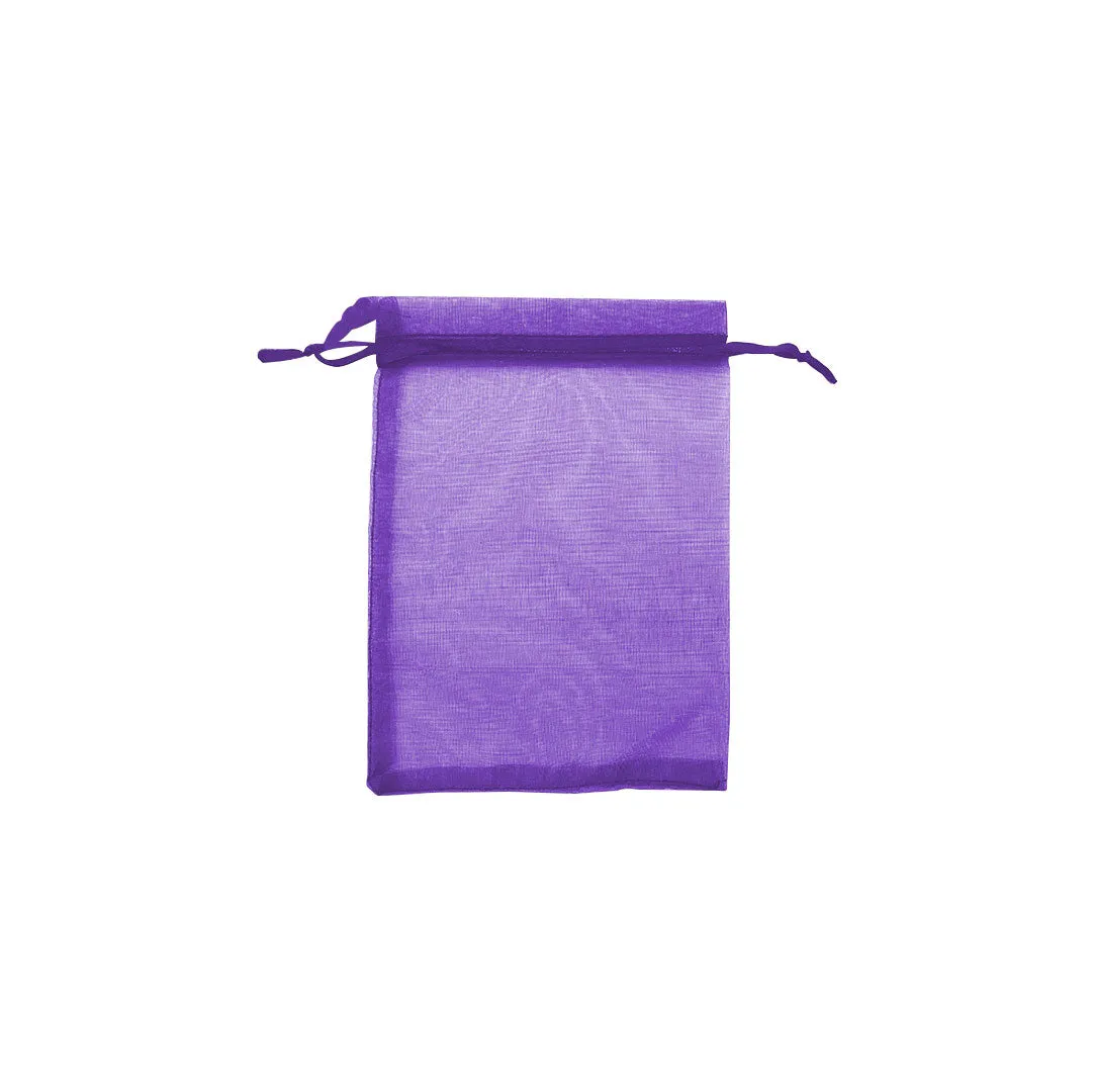 Purple Organza Sheer Gift Bags: Stylish Packaging for Jewelry and Wedding Favors
