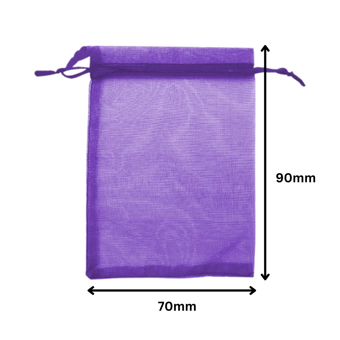 Purple Organza Sheer Gift Bags: Stylish Packaging for Jewelry and Wedding Favors