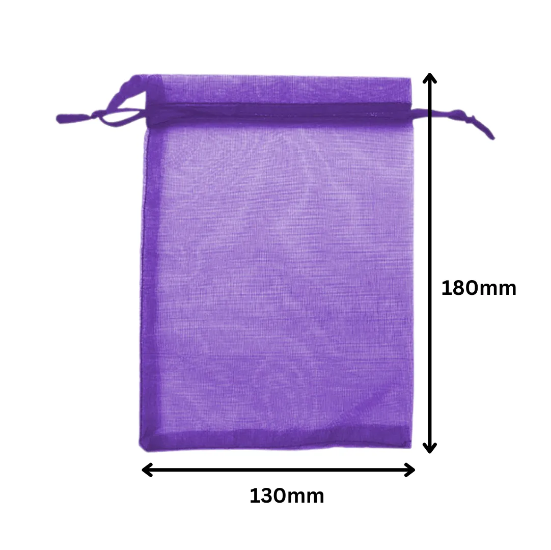 Purple Organza Sheer Gift Bags: Stylish Packaging for Jewelry and Wedding Favors