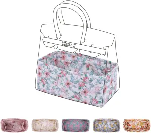Purse Organizer Insert Fits Birkin 20/25/30/35/40 bags, Lightweight Bag Shaper Liner for Women Luxury Handbag Tote, Soft Inner Bag(BK20,Blooming Peach)