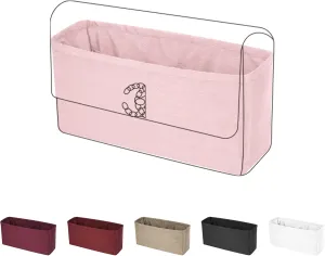 Purse Organizer Insert Fits Chanel 19 Bags, Lightweight Bag Shaper for Women Luxury Handbag Tote, Soft Inner Bag (Jumbo 30, Pink)