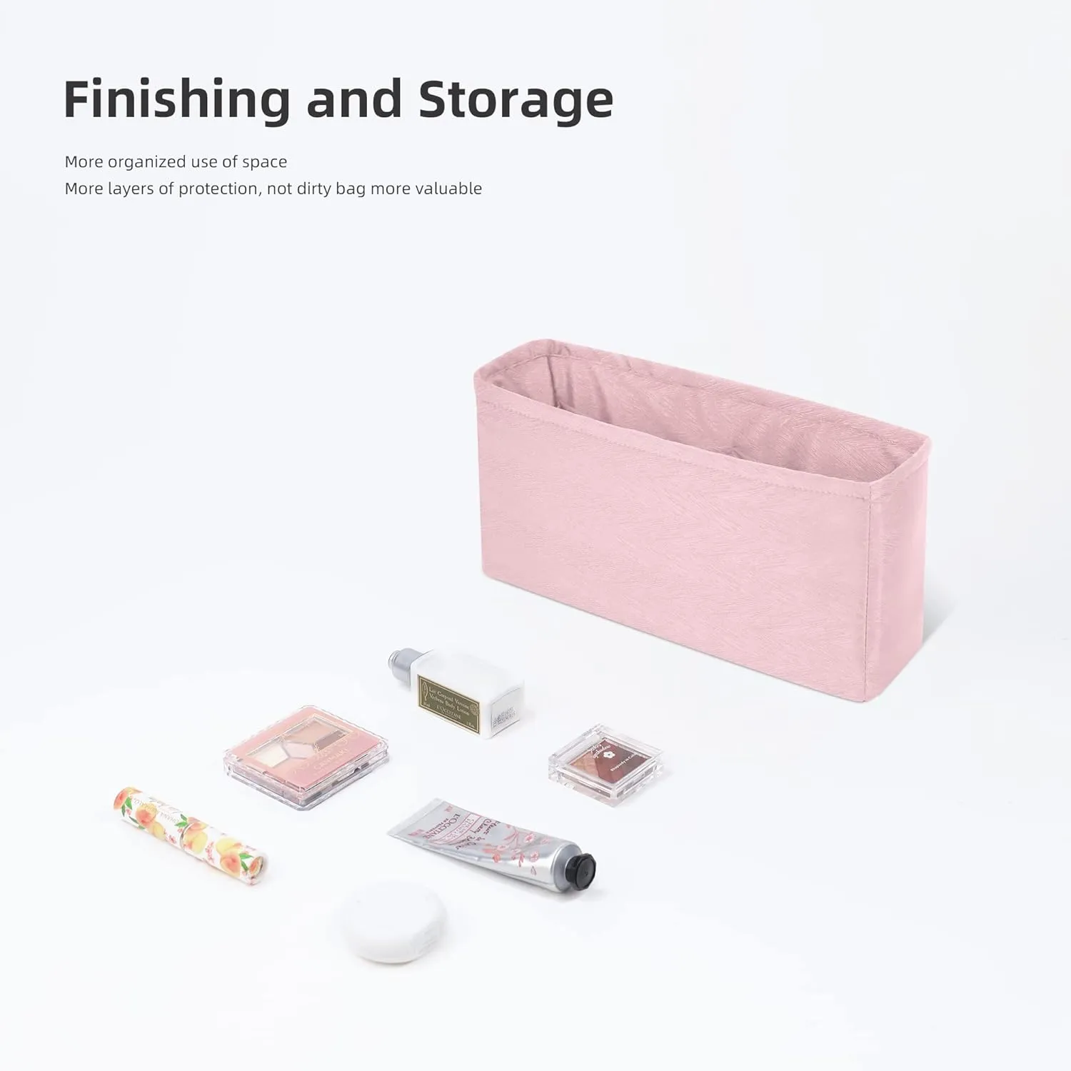 Purse Organizer Insert Fits Chanel 19 Bags, Lightweight Bag Shaper for Women Luxury Handbag Tote, Soft Inner Bag (Jumbo 30, Pink)