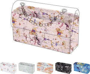 Purse Organizer Insert Fits Chanel Classic Flap Bags, Lightweight Bag Shaper for Women Luxury Handbag Tote, Soft Inner Bag(CF Maxi32,Circus(Pink))