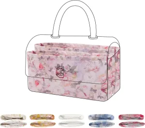 Purse Organizer Insert for Chanel Cocohandle Mini/S/M/L, Lightweight Handbag Tote Organizer Liner,Soft Inner Bag(Small,Kaleidoscope)