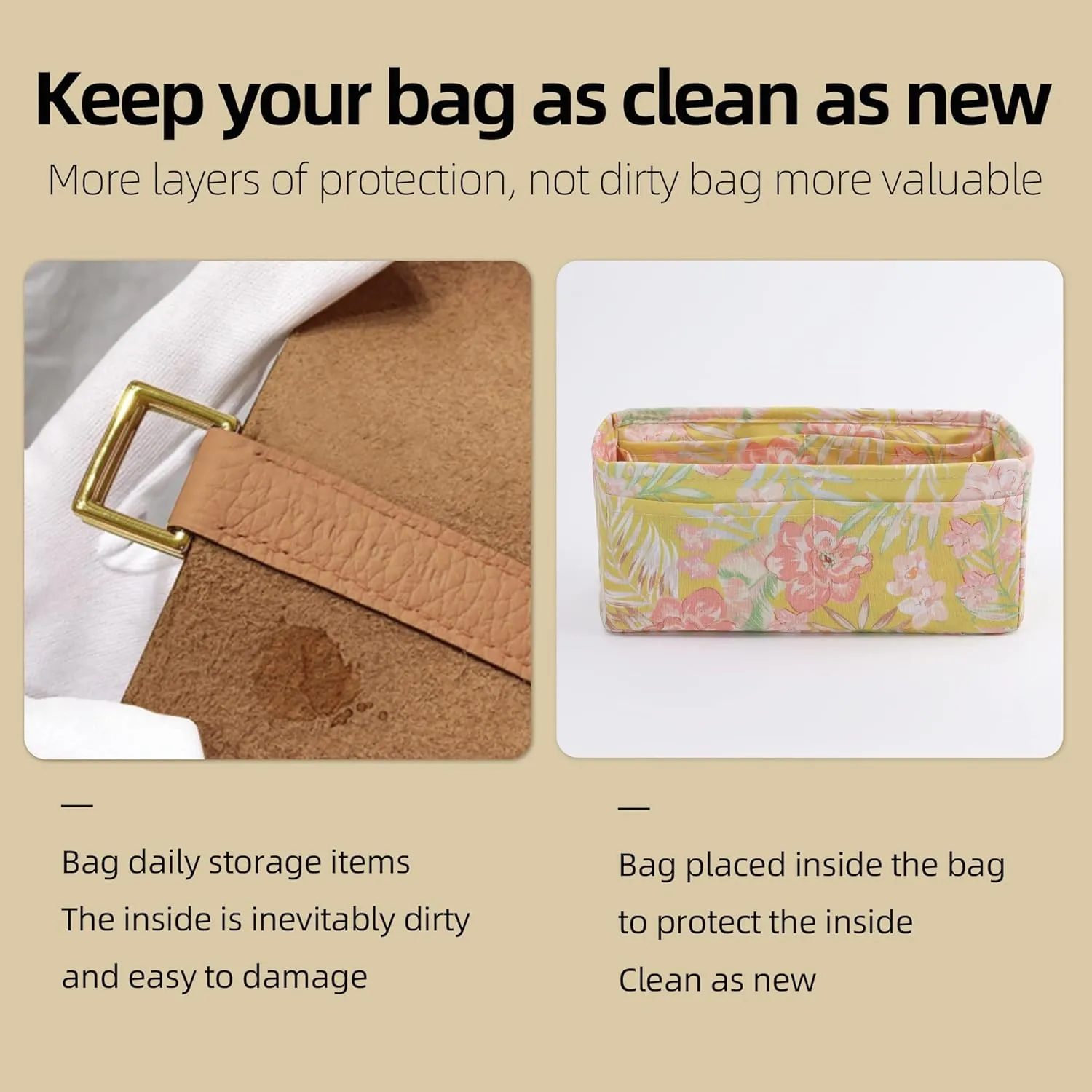 Purse Organizer Insert for Lindy 19/26/30/34 bags, Lightweight Bag Shaper for Women Luxury Handbag Tote, Soft Inner Bag Organizer(LD19, Rebirth)