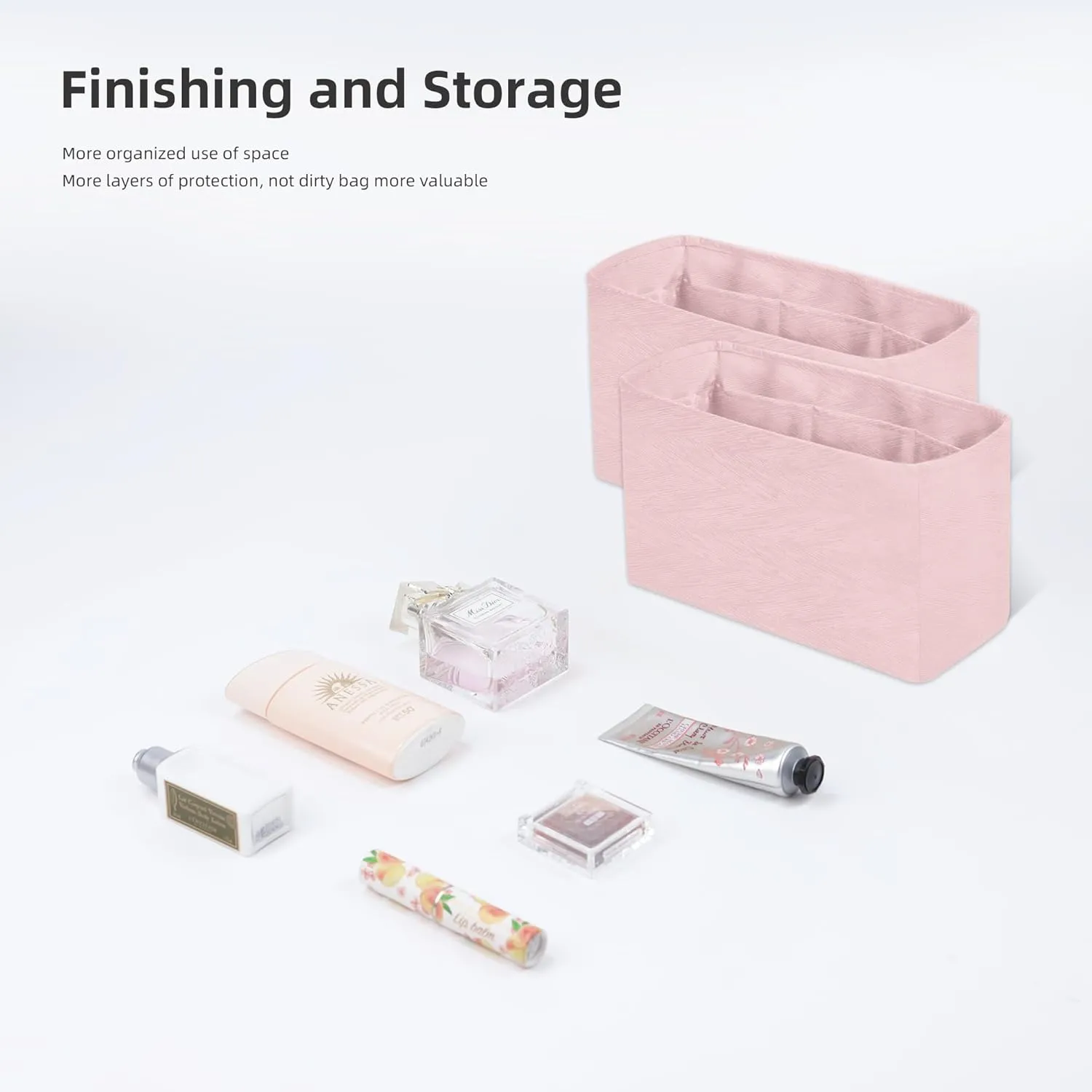 Purse Organizer Insert For LV Neonoe BB/MM/New Neonoe Bags, Lightweight Bag Shaper Liner, Soft Women Luxury Handbag Tote Inner Bag(Neonoe BB,Pink)