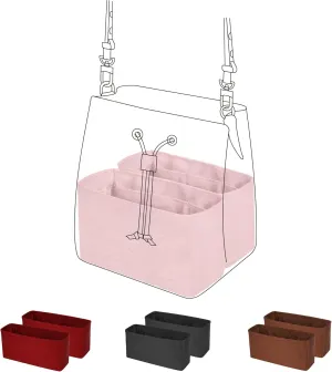 Purse Organizer Insert For LV Neonoe BB/MM/New Neonoe Bags, Lightweight Bag Shaper Liner, Soft Women Luxury Handbag Tote Inner Bag(Neonoe BB,Pink)