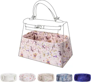 Purse Organizer Insert, unique pattern Bag organizer, bag in bag for luxury bags, fit Kelly mini/25/28/32/35 bags (KL28, Circus(Pink))