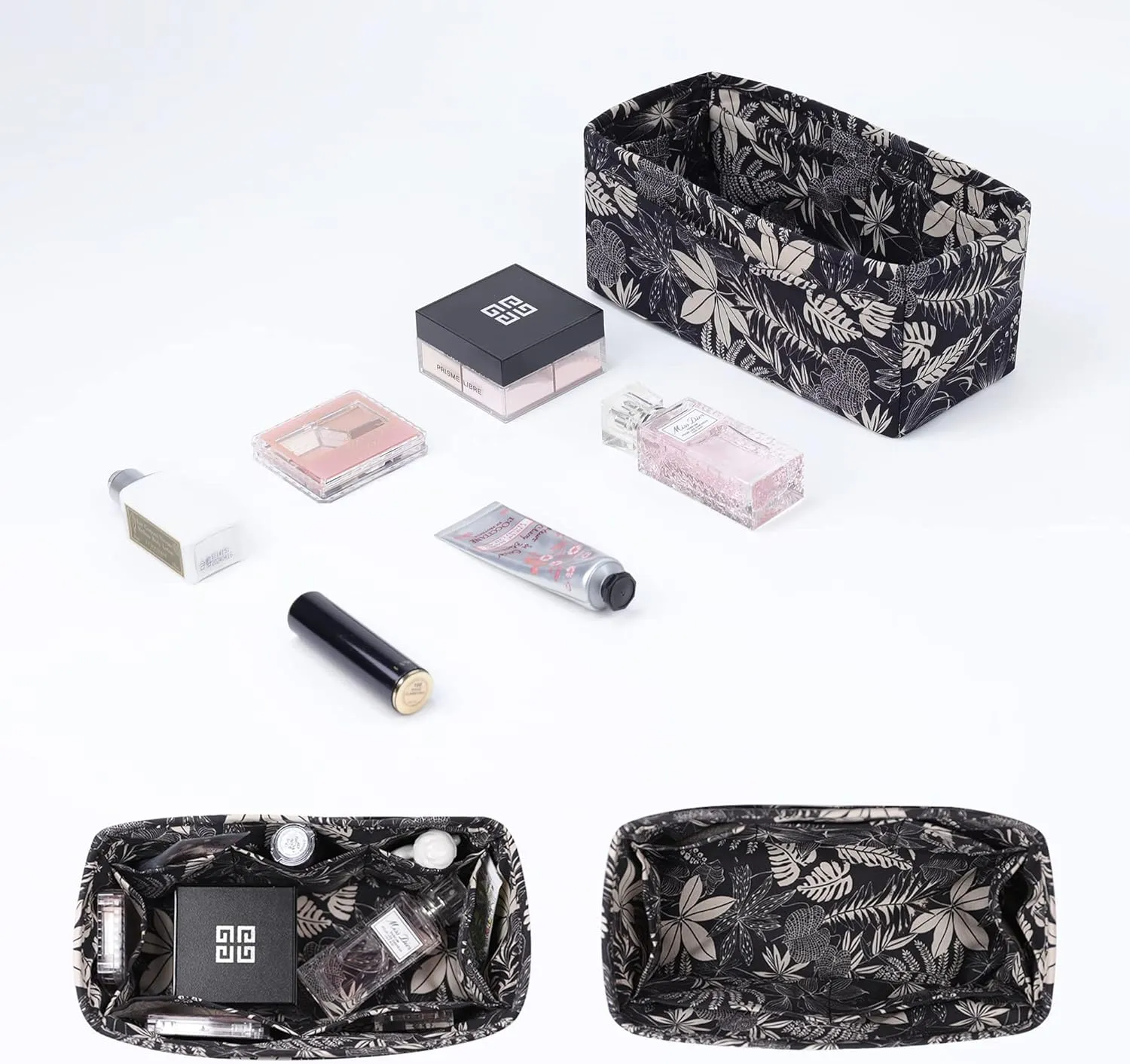 Purse Organizer Insert, unique pattern Bag Organizer Liner, Handbag Organiser Insert, Bag Tote Shaper fit Birkin 20/25/30/35/40 bags(BK30,Dark Fragrance)