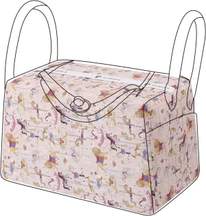Purse Pillow Shaper Insert, unique pattern handbag shapers, Memory Foam, for Lindy 19/26/30/34 bags (Lindy19,Circus(Pink))