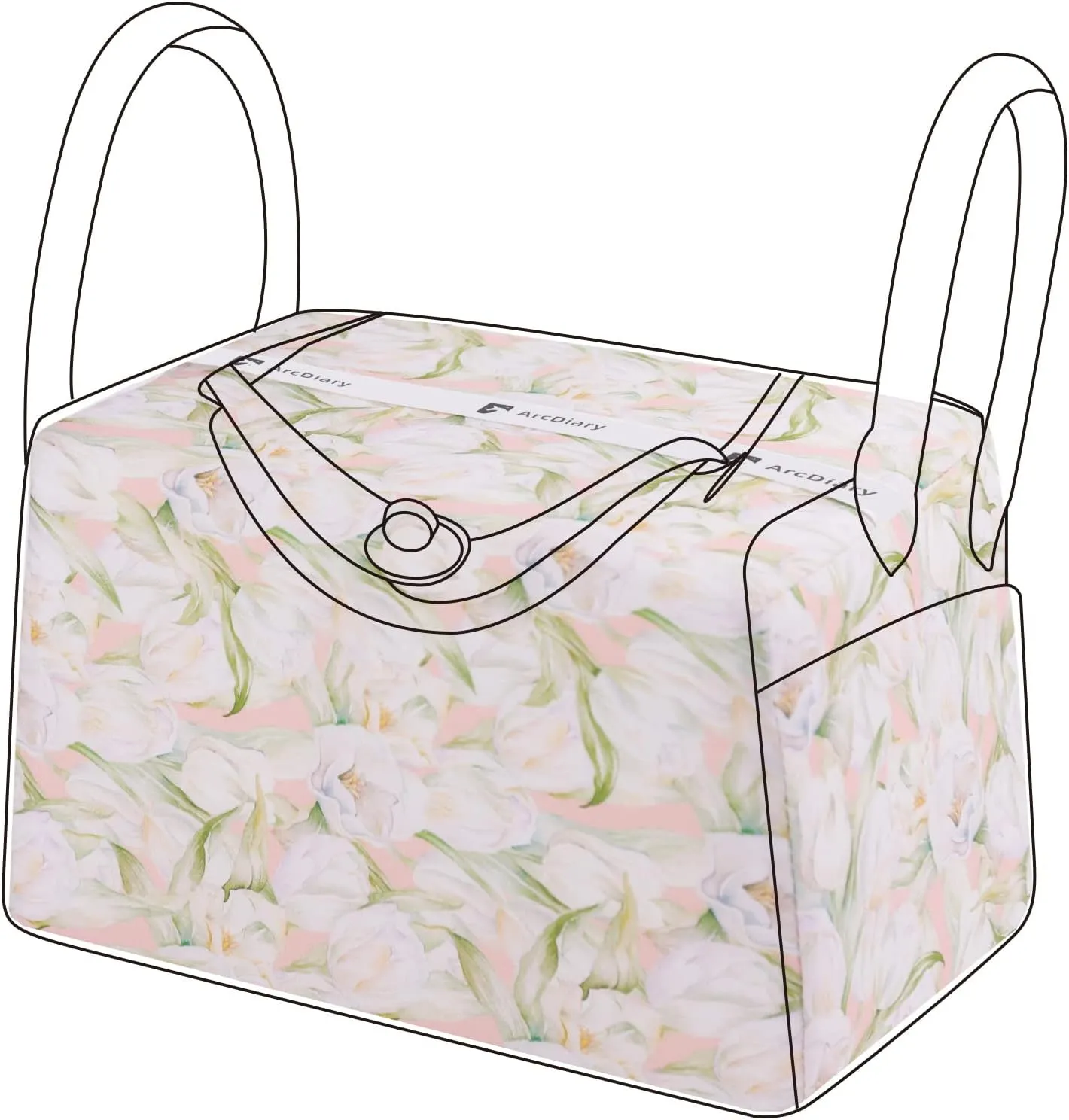 Purse Pillow Shaper Insert, unique pattern handbag shapers, Memory Foam, for Lindy 19/26/30/34 bags (Lindy19,French Tulips)