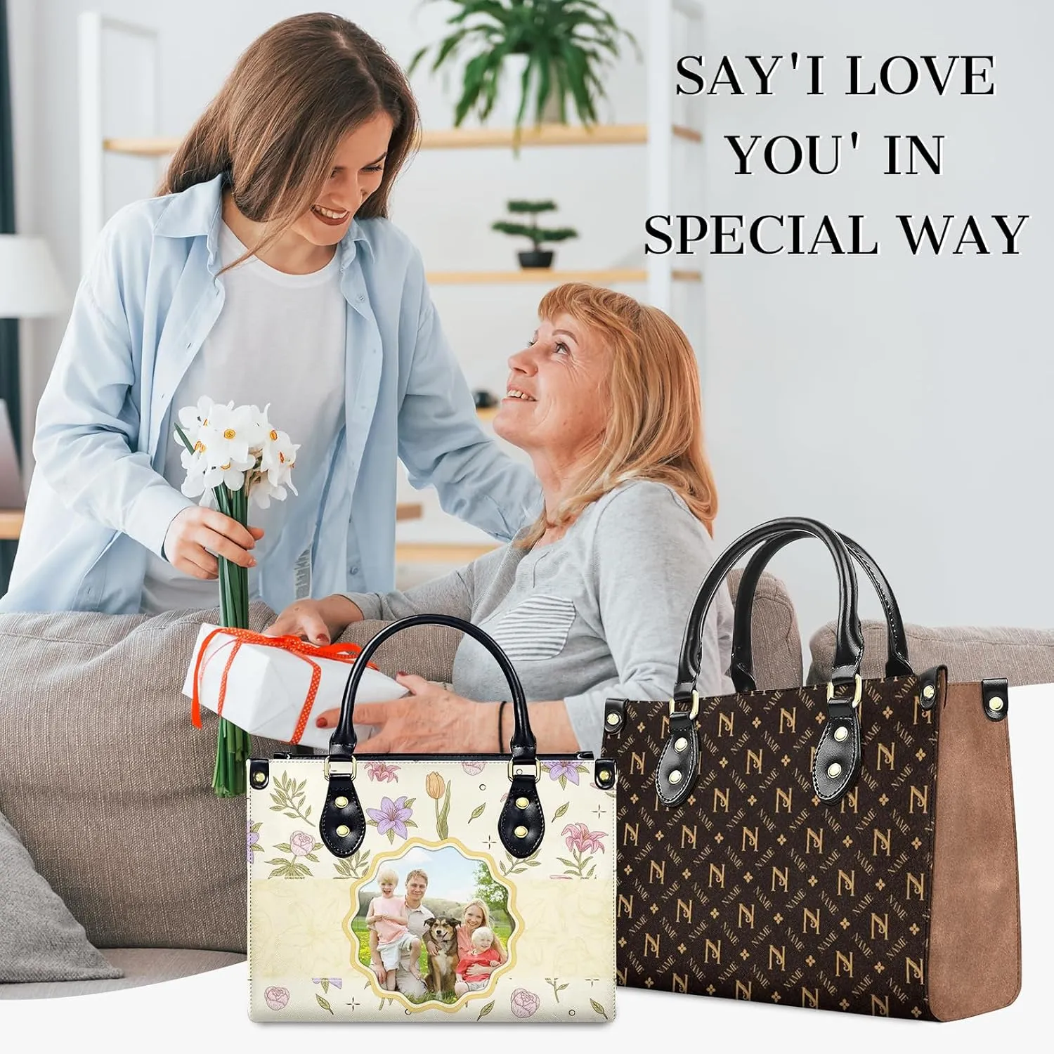 Purses for Women - Customized Handbags Gifts for Women Mom Friends - Tote Bags Gift for Wedding Retirement Vacation