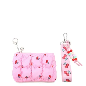 Quilted Cherry Bag Charm Set