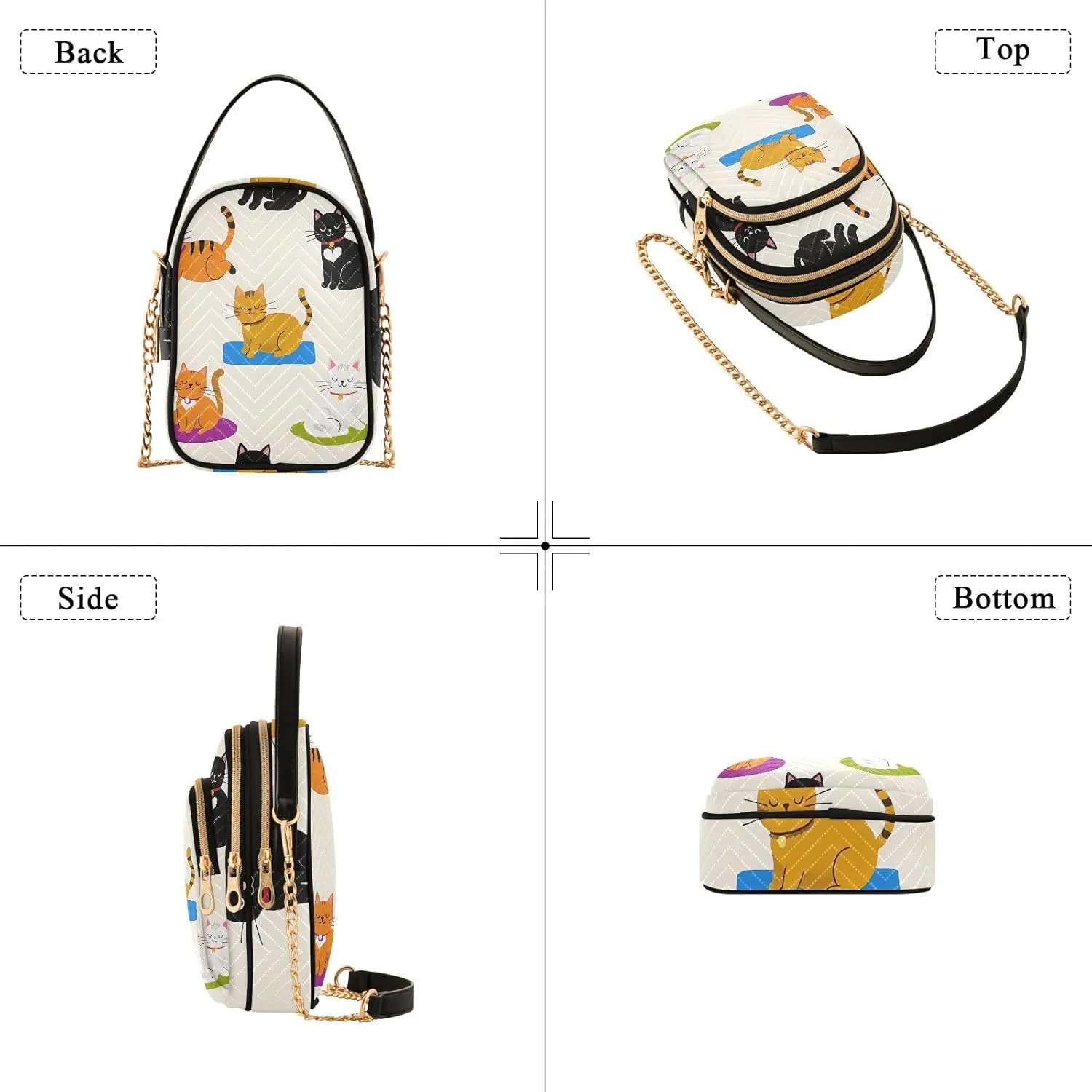Quilted Crossbody Bag Small Shoulder Purse Women's Handbags Phone Purse with Chain