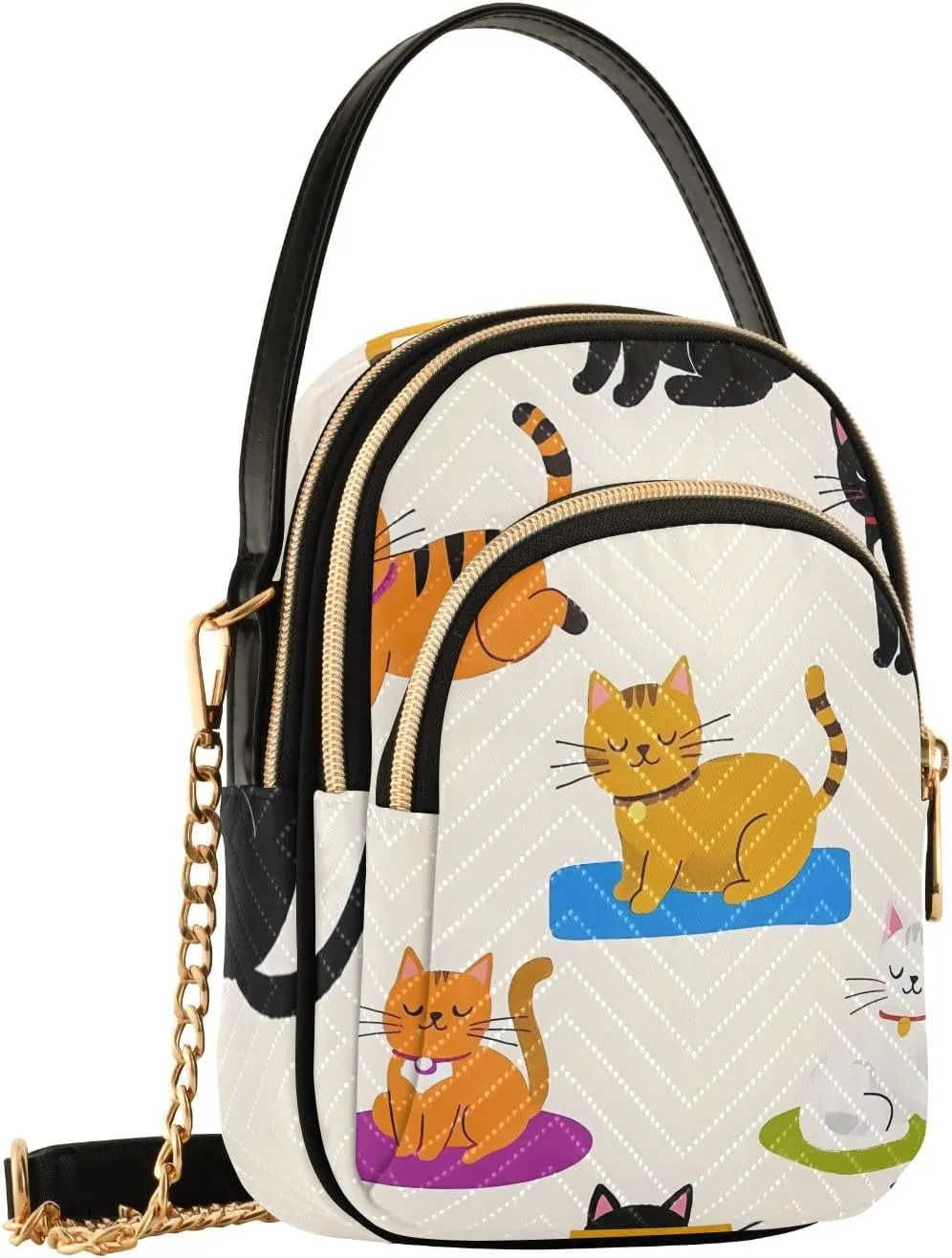 Quilted Crossbody Bag Small Shoulder Purse Women's Handbags Phone Purse with Chain