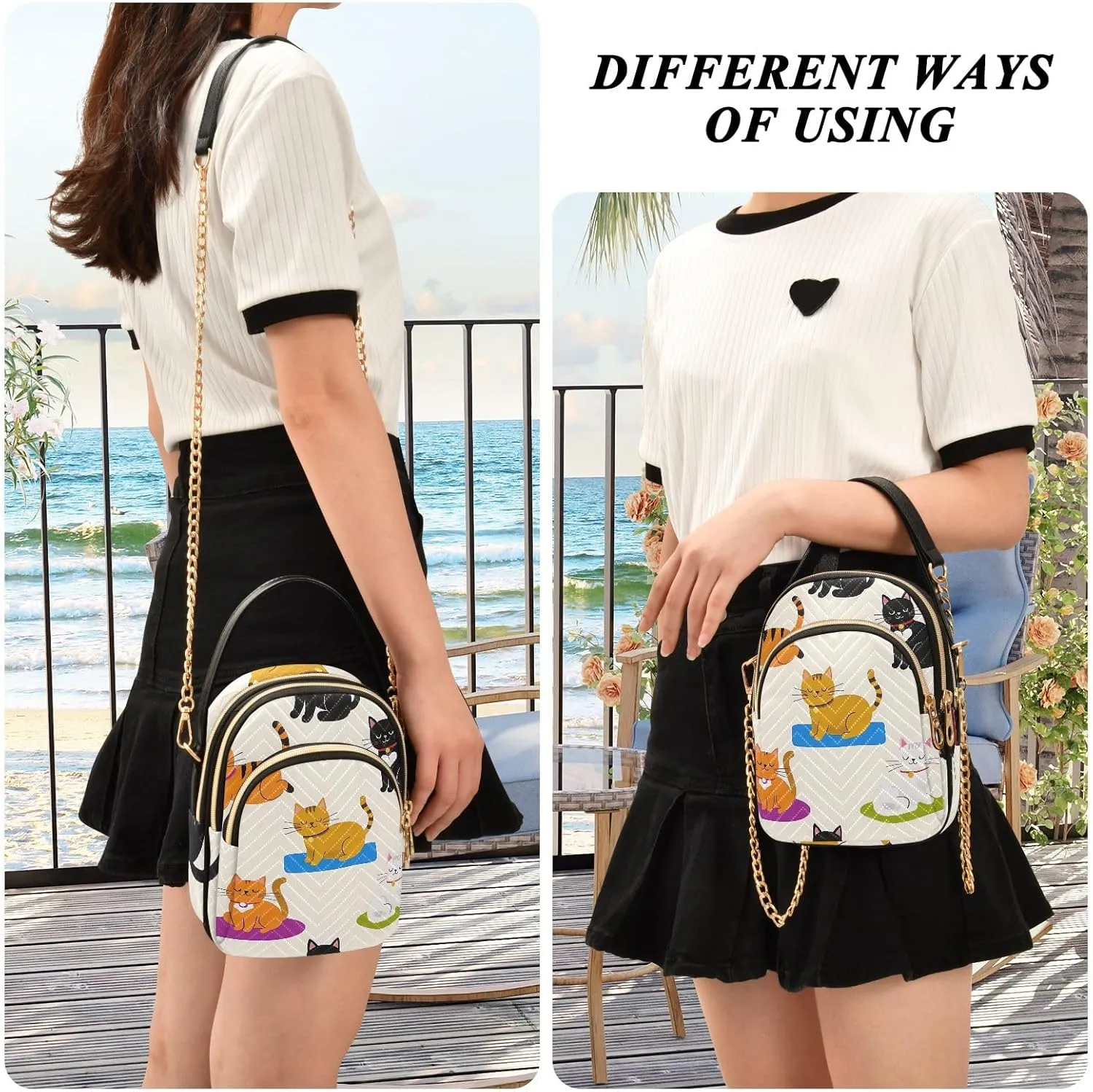 Quilted Crossbody Bag Small Shoulder Purse Women's Handbags Phone Purse with Chain